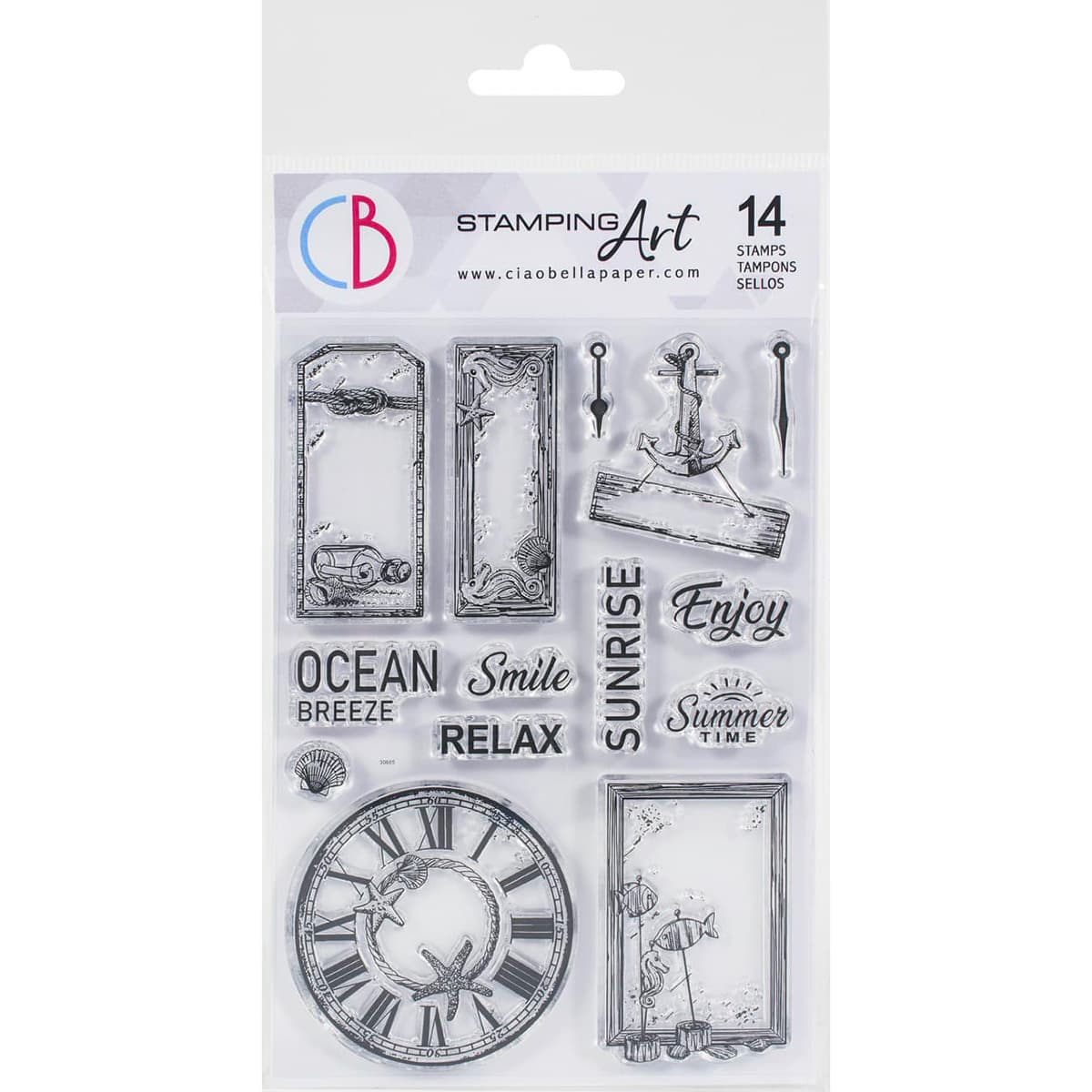 Ciao Bella Clear Stamp Set - The Sound Of Summer - Coastal Living
