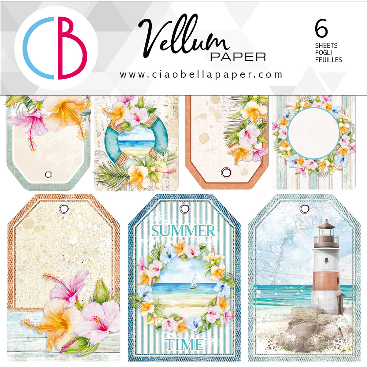 Ciao Bella Vellum Paper Fuzzy Cut - Summer Breeze