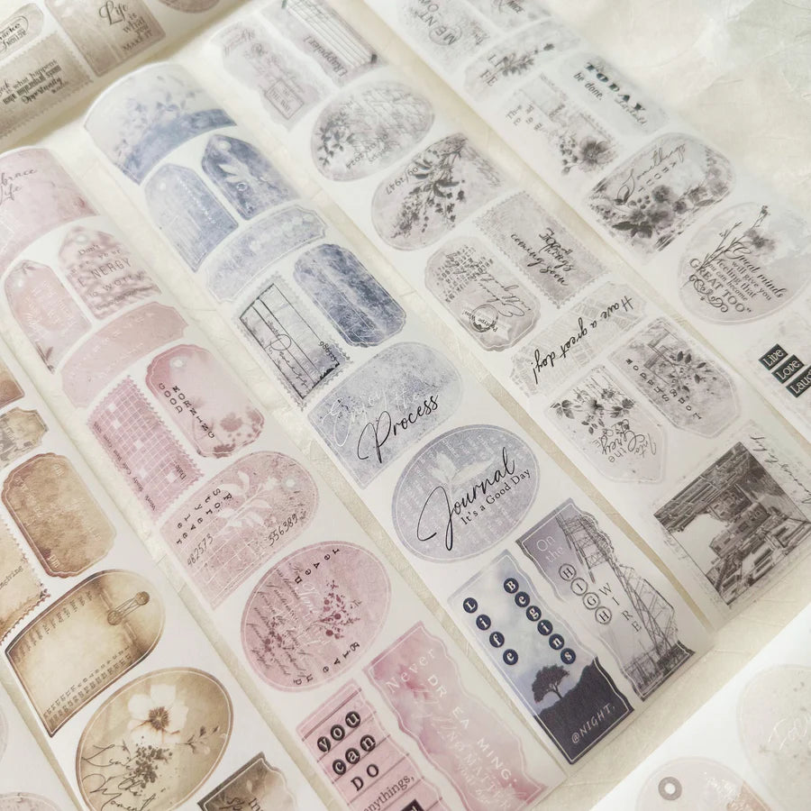 Preorder!! JOURNAL PAGES “TO BE CONTINOUS” DIE CUT WASHI TAPE, WASHI TAPE & PET TAPE