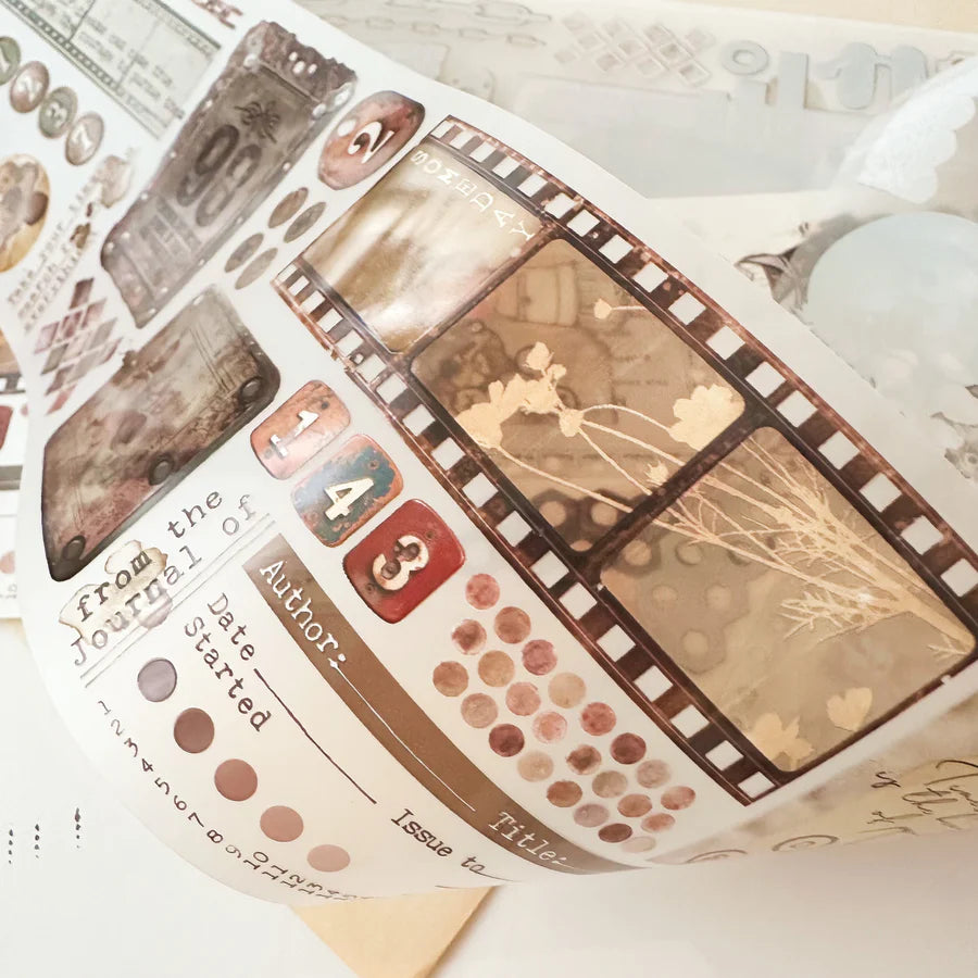 JOURNAL PAGES “VINTAGE EPHEMERA ” WASHI TAPE & PET TAPE