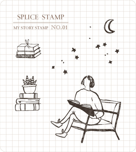 Mu Lifestyle Clear Stamps Set "Story Stamp Set 01 - There are stars tonight" NEU!!!