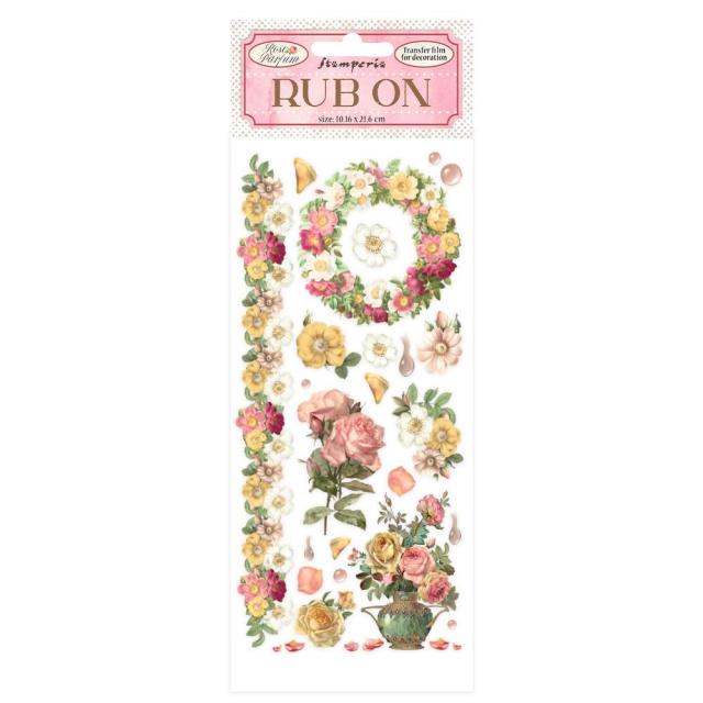 Stamperia Rub On Sticker "Rose Parfum - Flowers and Garland"