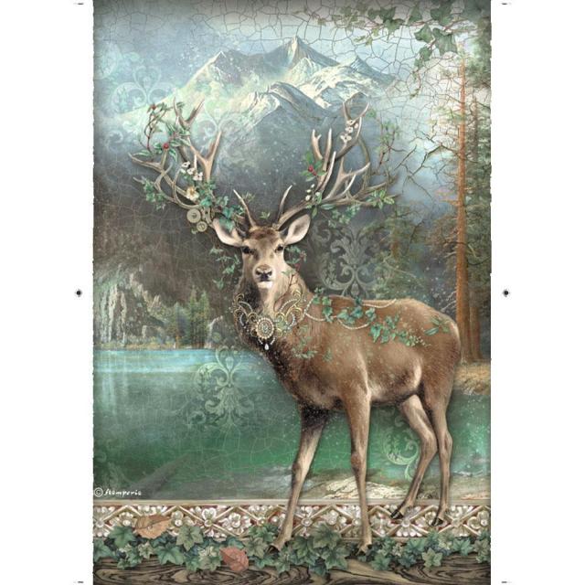 Stamperia A4 Reispapier "Magic Forest - Deer" NEU!!