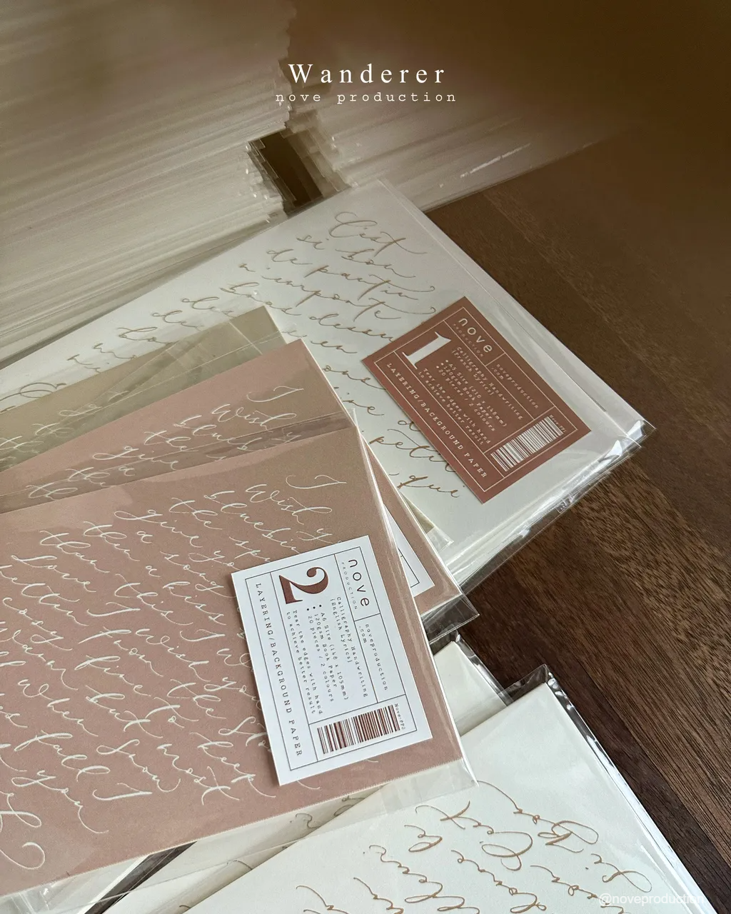 Nove - Calligraphy Layering/Background Paper Pack