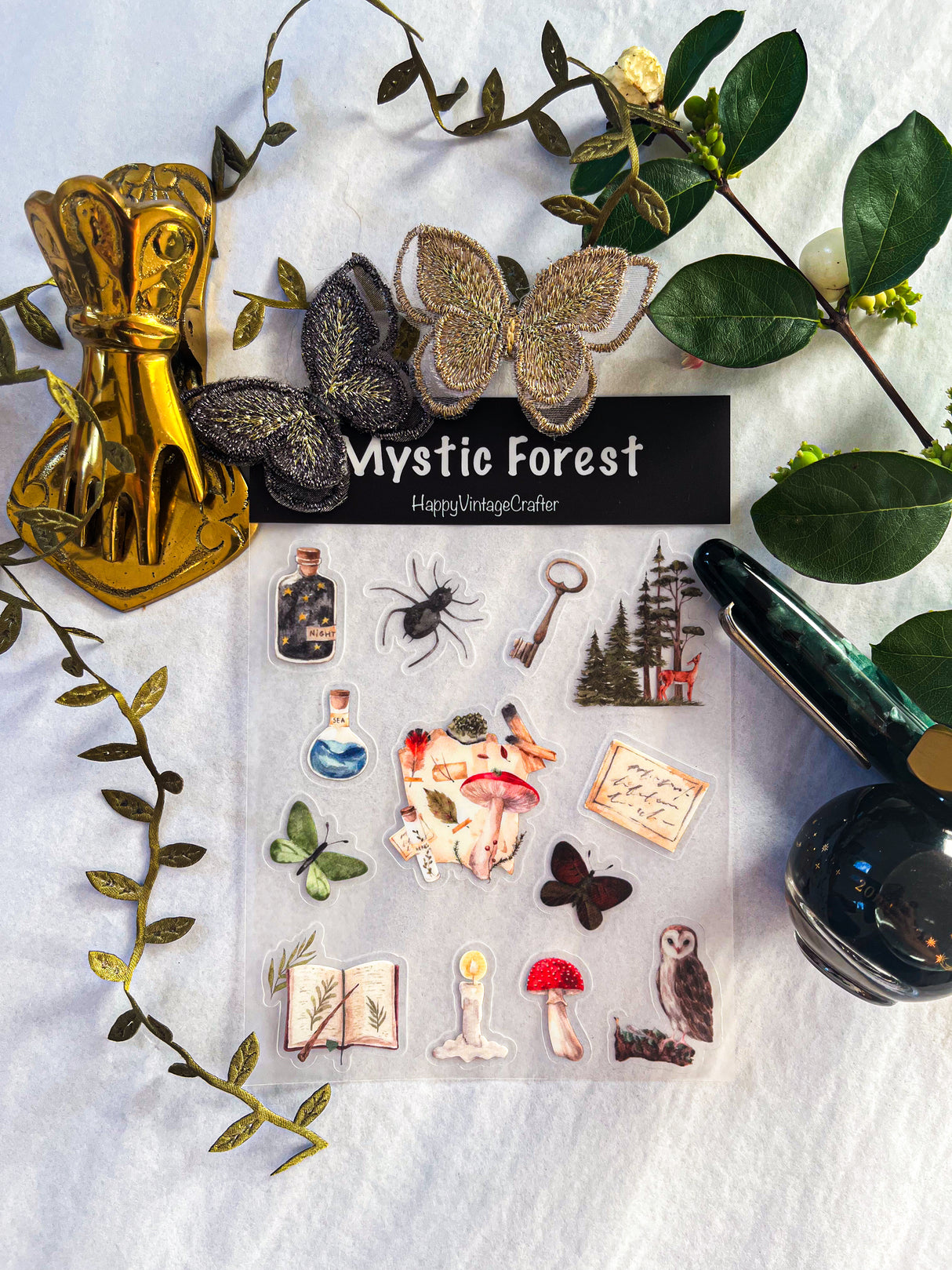 HappyVintageCrafter - clear transparent sticker - Mystic Forest