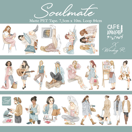 Windry x Cafe Analog matte PET Tape "Soulmate"