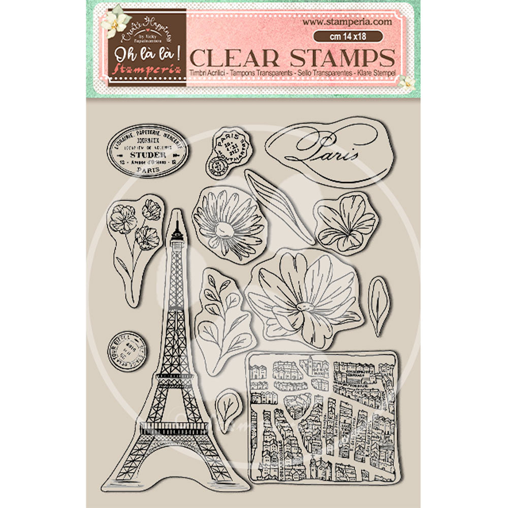 Stamperia Acrylic Stamps "Create Happiness: Oh La La - Tour Eiffel"