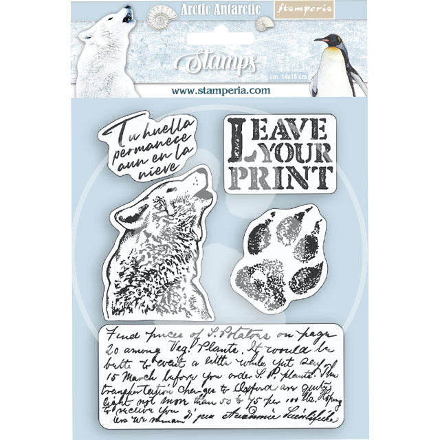 Stamperia HD Cling Stamps "Leave your print"