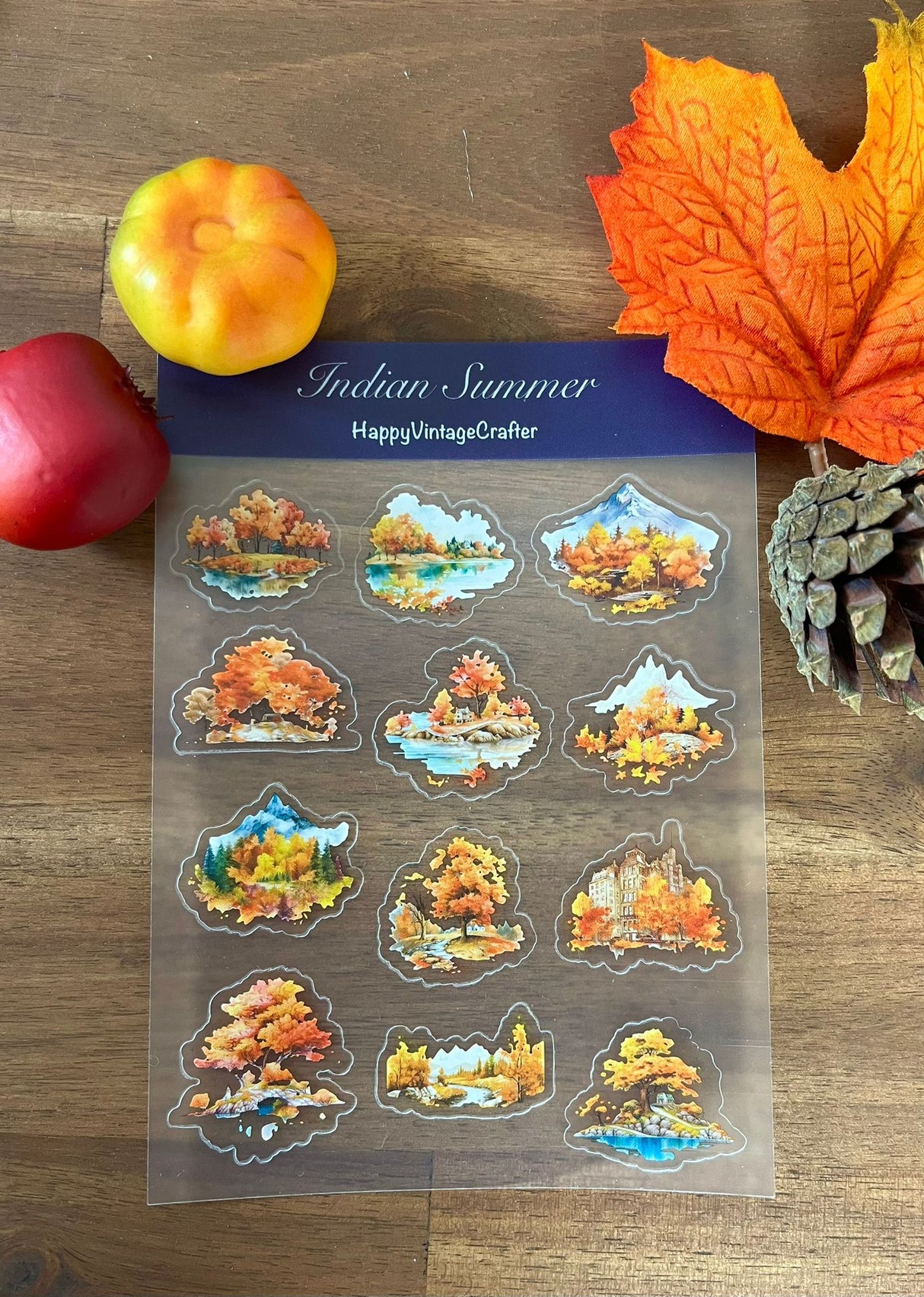 HappyVintageCrafter - Clear Transparent Sticker - Indian Summer