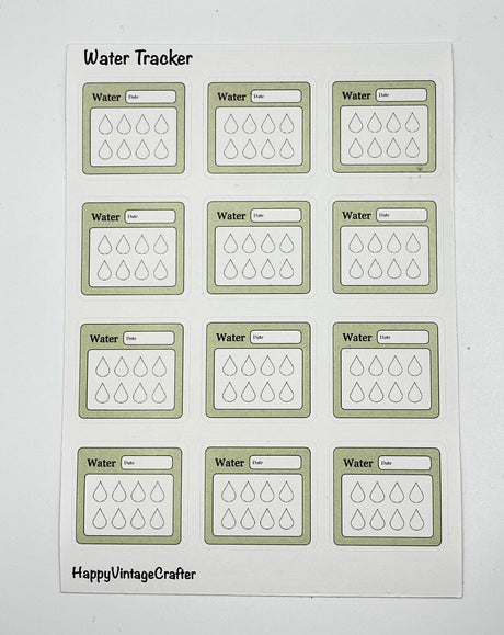 HappyVintageCrafter - Writable Paper Stickers - Tracker - Light Sage