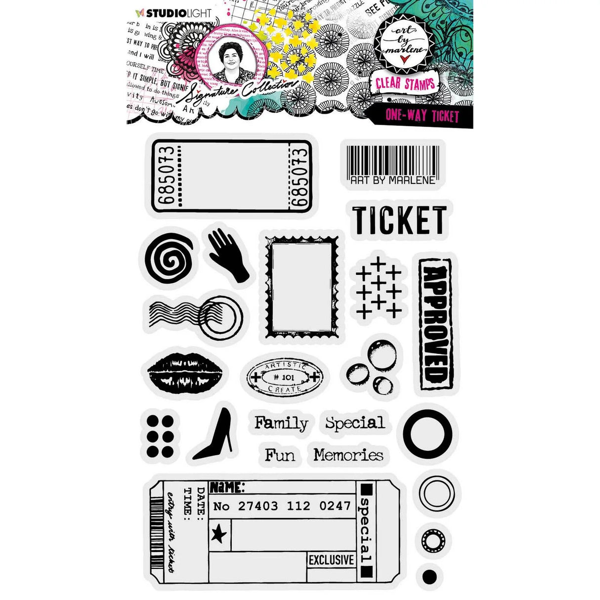 Studio Light • Signature Collection Clear Stamp One-Way Ticket