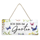 Grätz Verlag Türschild "Ich bin im Garten"
