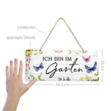 Grätz Verlag Türschild "Ich bin im Garten"