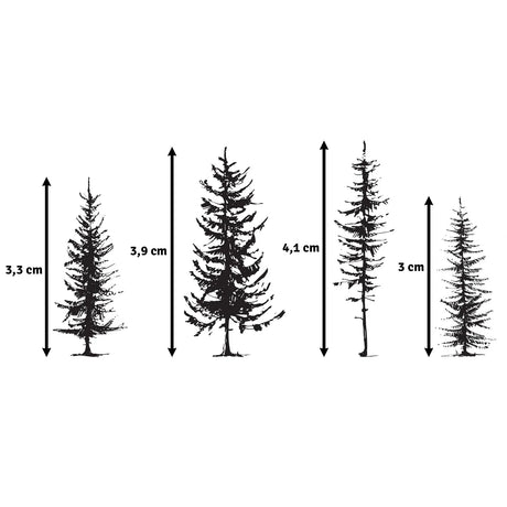 Nellie Snellen • Silikonenstempeln - Silhouette 4 Pinetrees