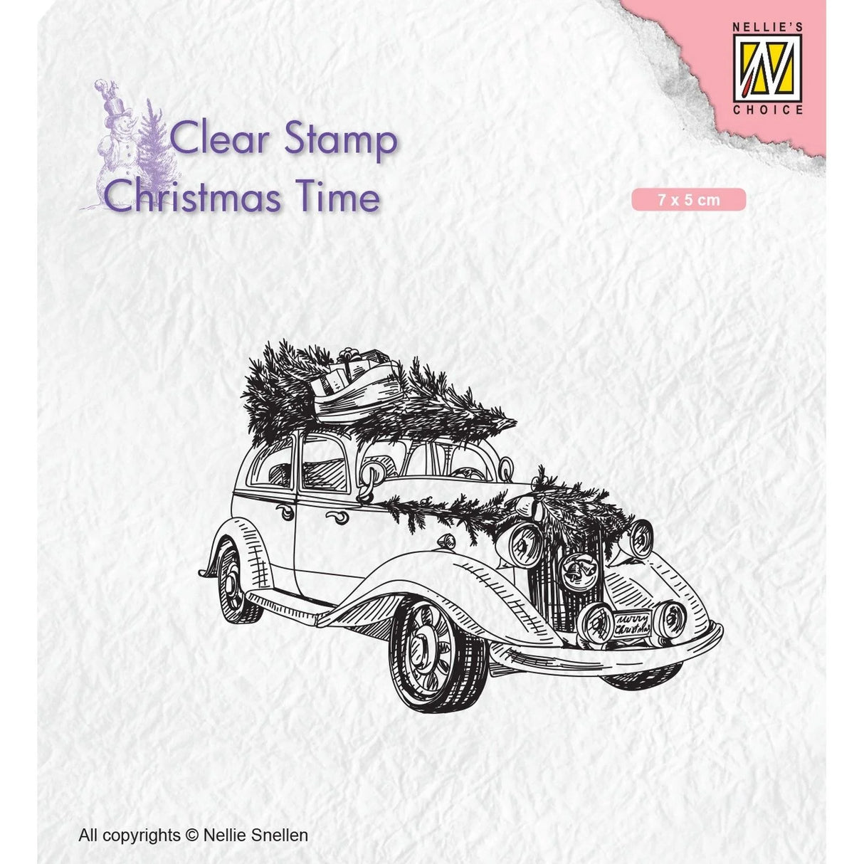 Nellie Snellen • Weihnachten Silikonenstempeln - Tree Transport