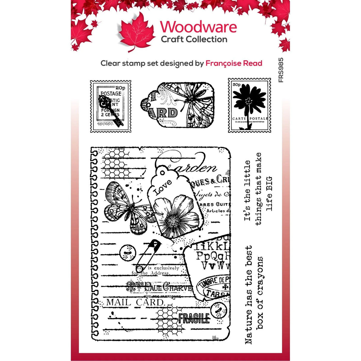 Woodware • Clear singles stempel Set - Garden Journal