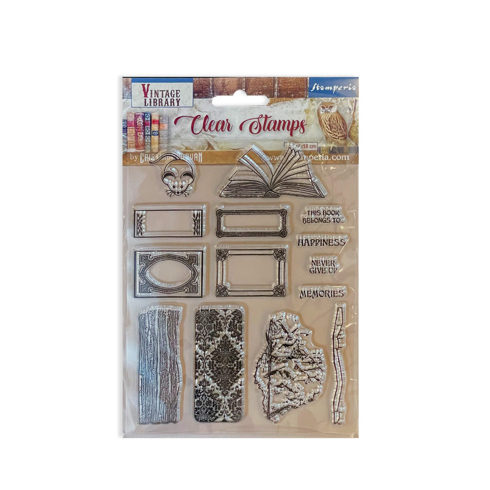 Stamperia Acrylic Stamps "Vintage Library-Labels"
