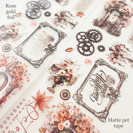 PREORDER!!! Journal Pages  “FALLING FOR FALL” ROSE GOLD FOIL & MATTE PET TAPE