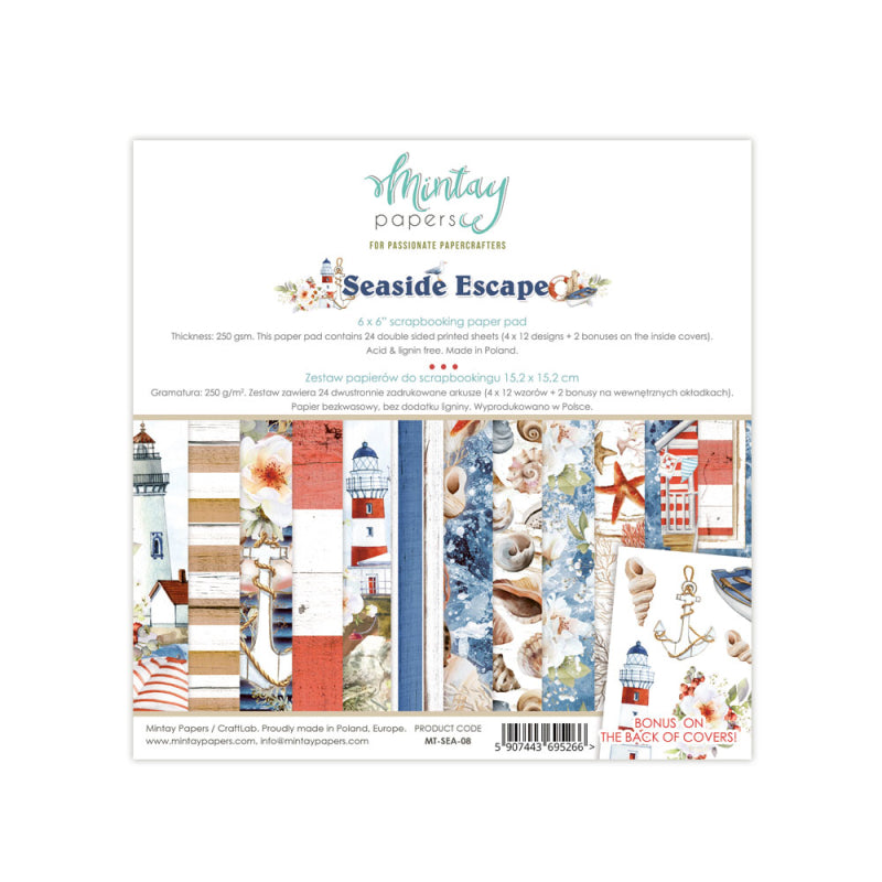 Mintay Papers Seaside Escape 6x 6 – happyvintagecrafter