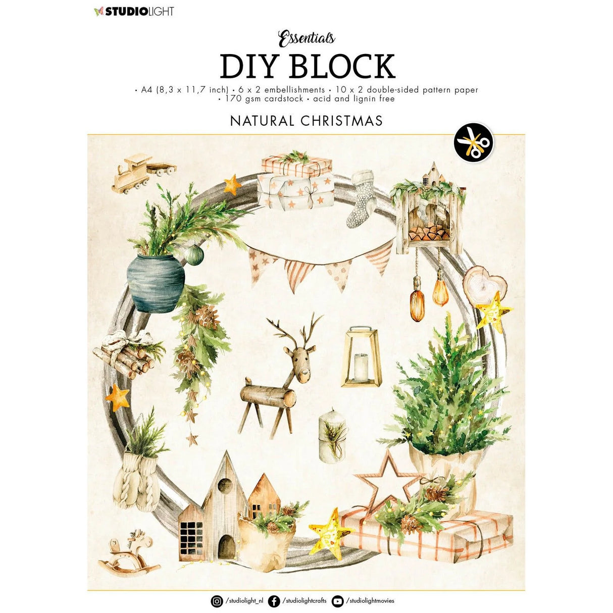 Studio Light • Essentials DIY Block - Natural Christmas