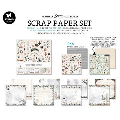 Studio Light • Ultimate Scrap Collection Paper Set Christmas