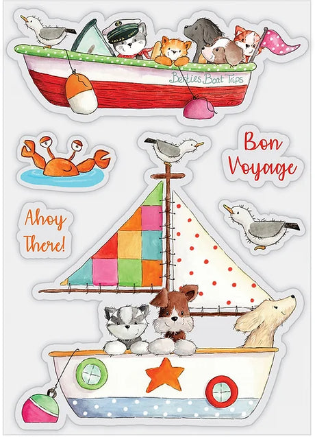 Craft Consortium Clear Stamp Set "Sandy Paws - Bon Voyage"