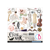 Ciao Bella Paper Pad "Le Cygne Noir"  6x6 '' (15x15 cm)