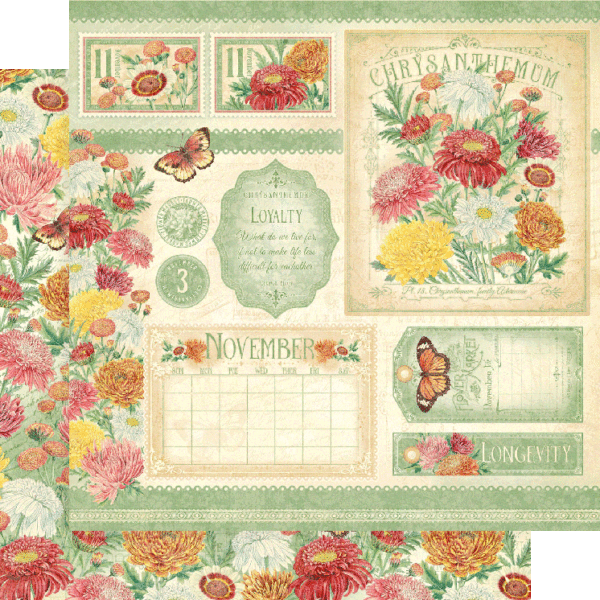 Graphic 45 Paper Pad "Flower market" -  8x8 "