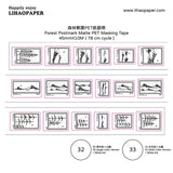 Lihaopaper Forest Postmark Matte PET Masking Tape 32/33