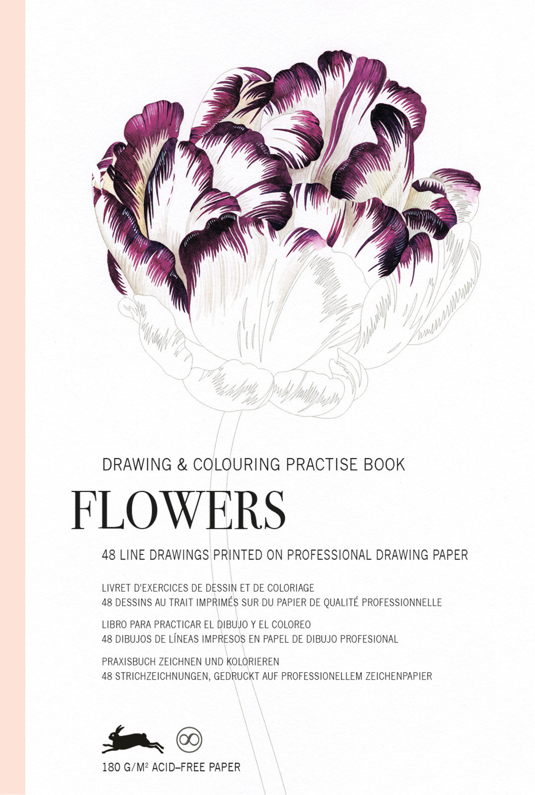 Pepin Press Drawing & Coloring Practise Book "Flowers"