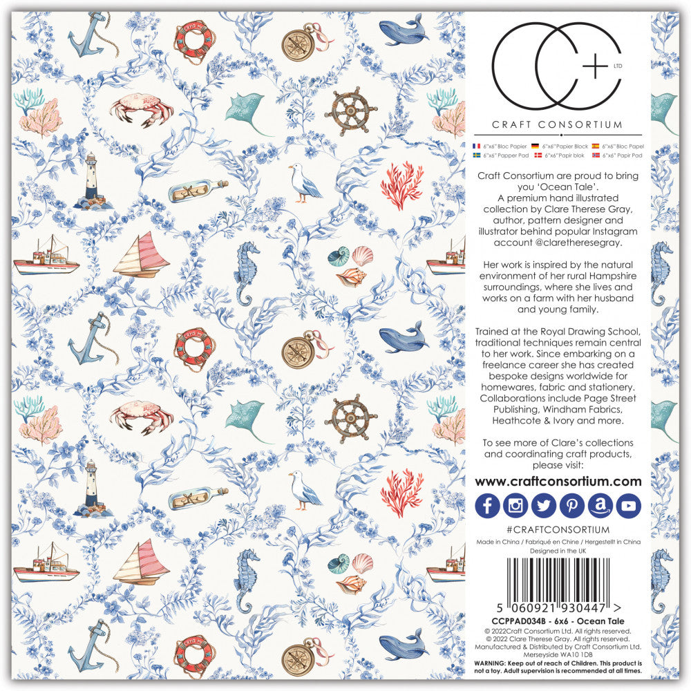 Craft Consortium "Ocean Tale" 6x6 Paper Pad