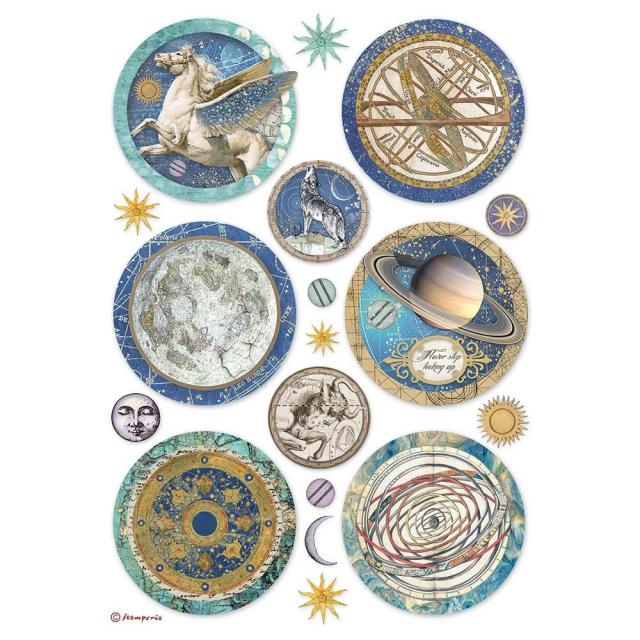 Stamperia A4 Reispapier "Cosmos Infinity Round"