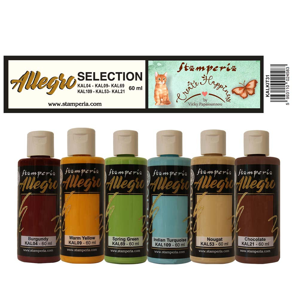 Stamperia Acrylfarben Allegro Selection "Create Happiness 2"