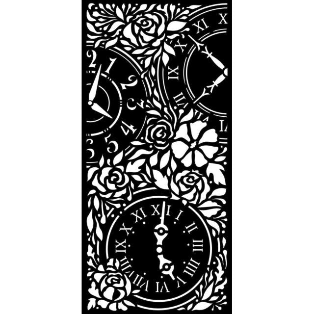 Stamperia Thick Stencil "Garden of Promises - Clocks"