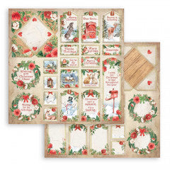 Stamperia Paperpad Romantic Collection "Home for the Holidays" 8 x 8 inch