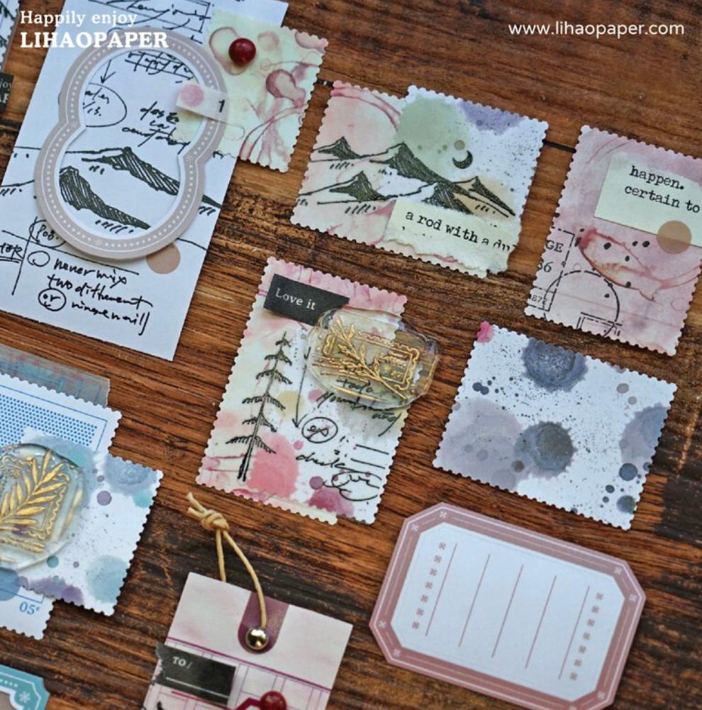 Lihaopaper Tea Dyed Postmark Tape 56/57