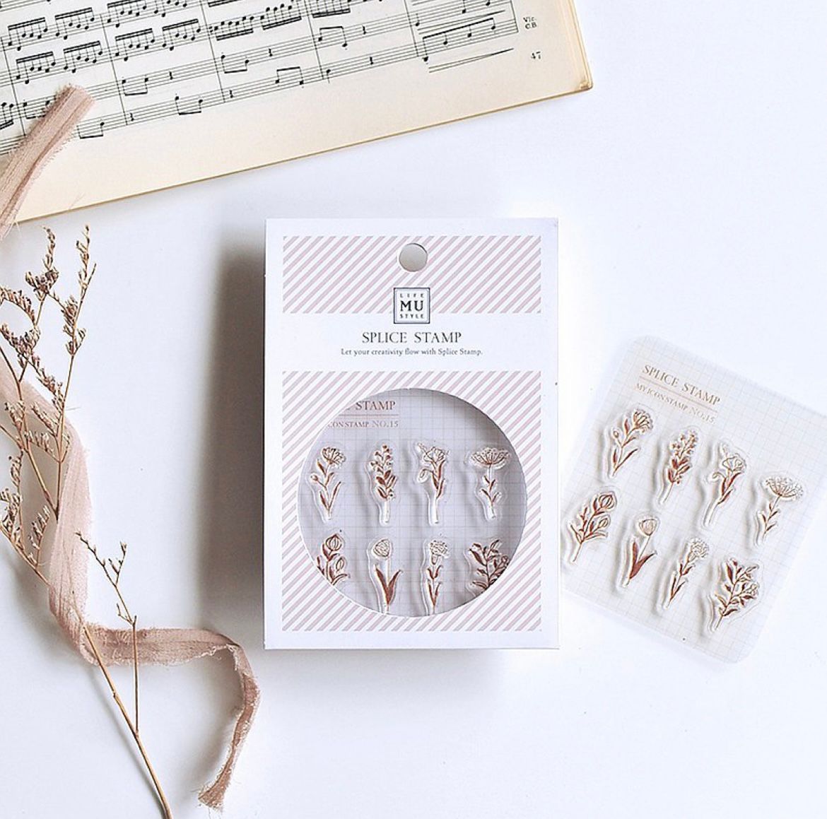 Mu Lifestyle Clear Rubber Stamps "no.15-Flower Days"