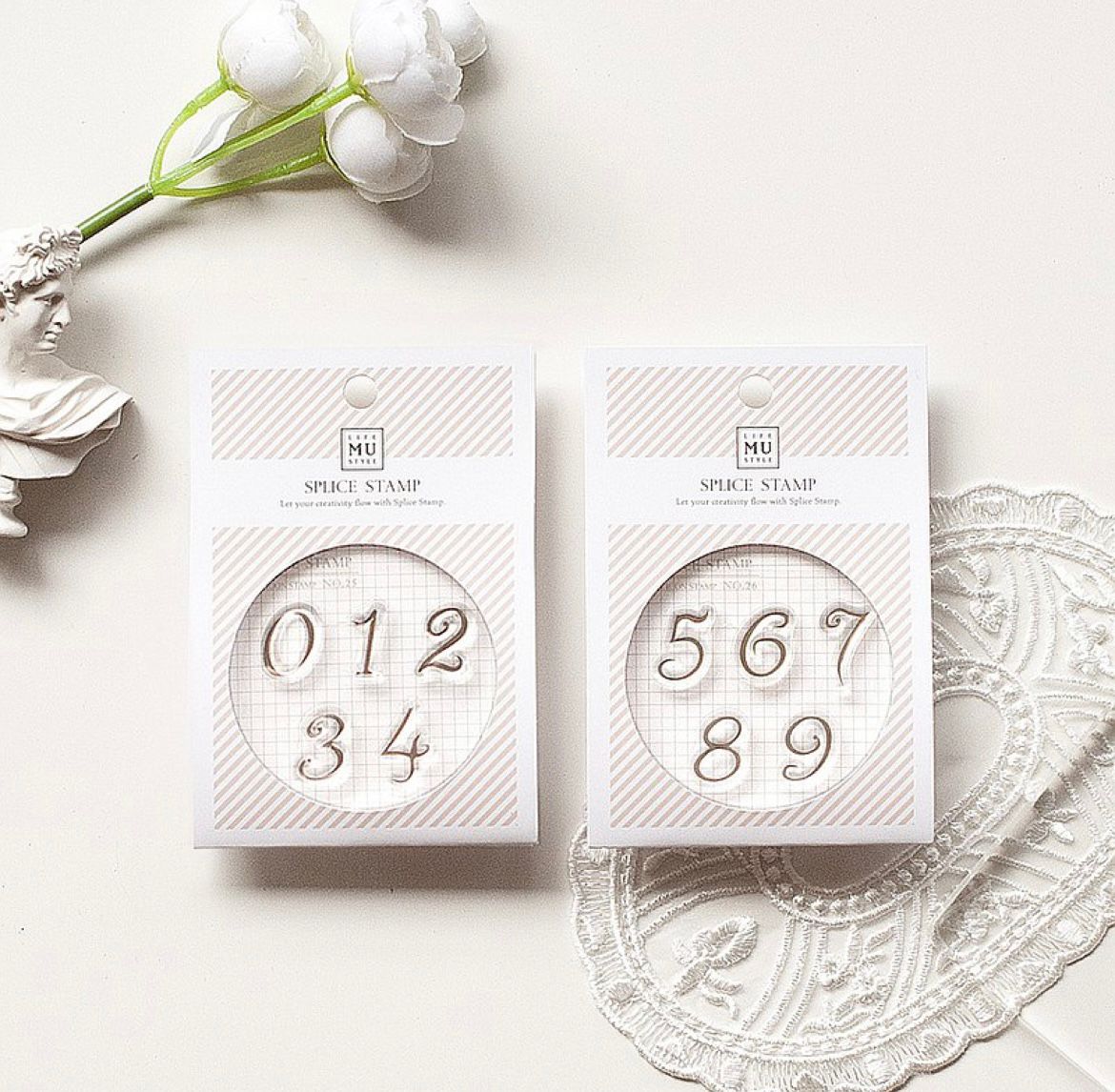 Mu Lifestyle Clear Stamps "Big Numbers Stamp Set 25+26"