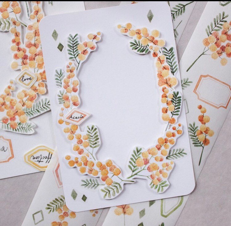 Loidesign • Papertape / PET • Acacia flower