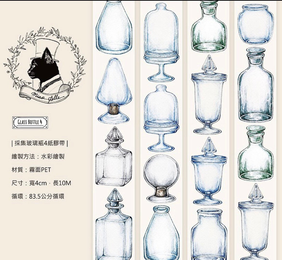 MiaoStelle Washitape "Glass Bottle 4"