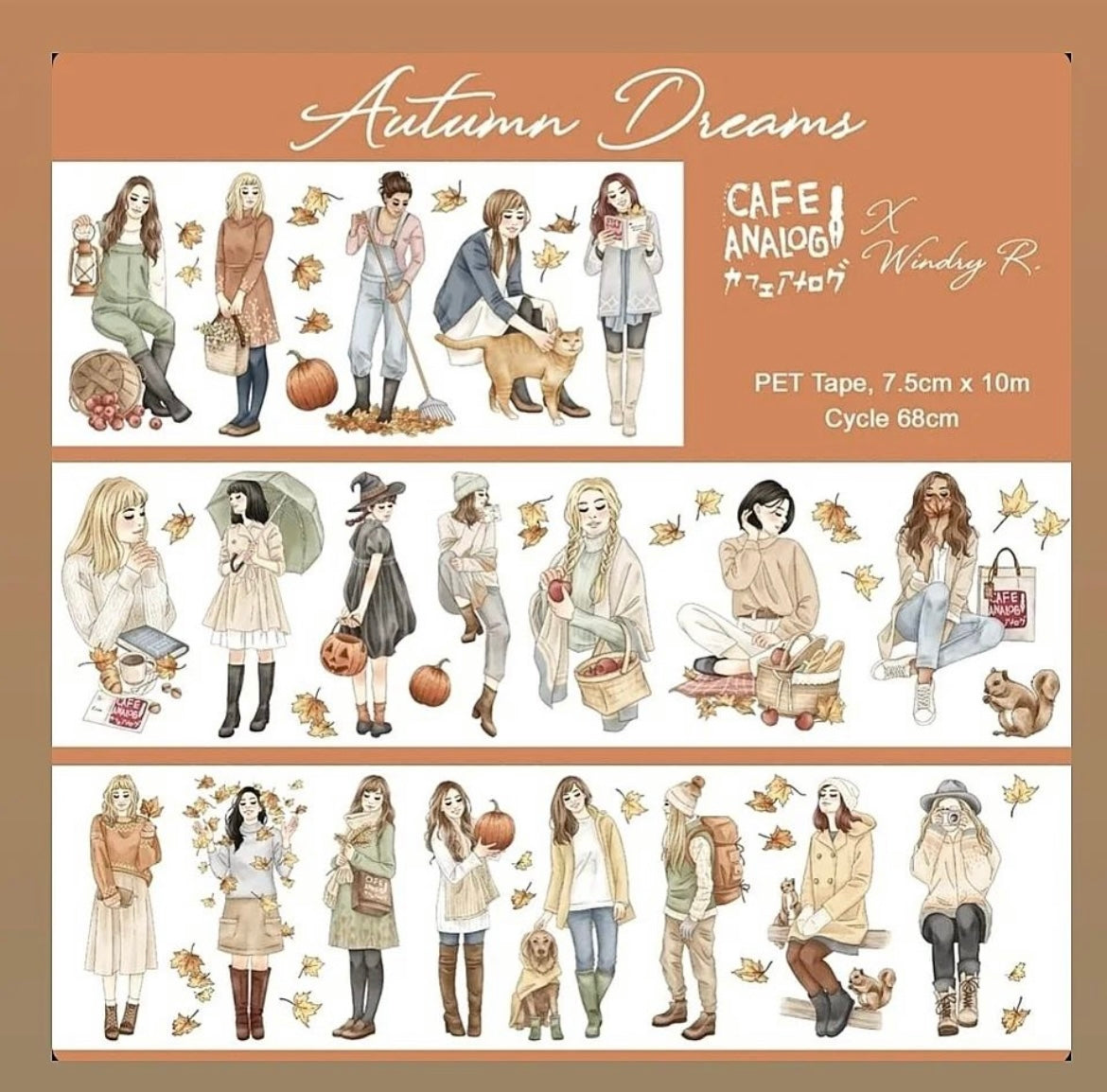 Windry x Café analog PET Maskingtape - Autumn Dreams