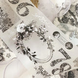 Journal Pages "Dark Romance" Silver Foil PET Maskingtape