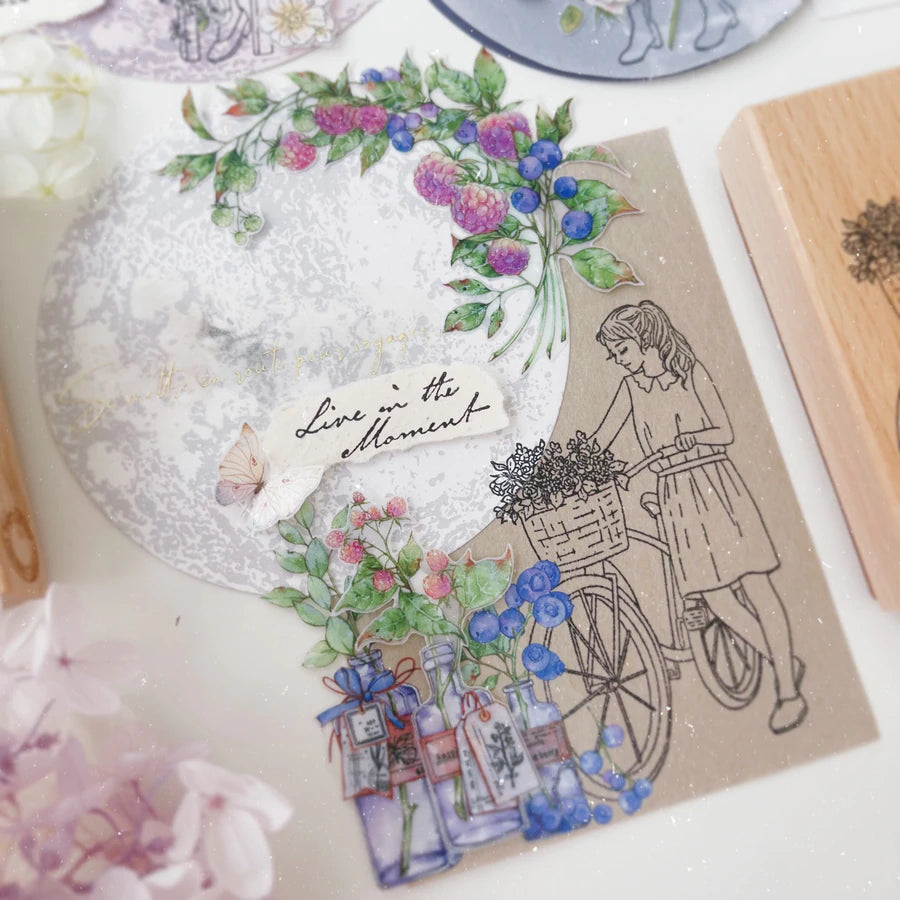 Journal Pages x Windry ''Bouquet'' Rubber Stamps