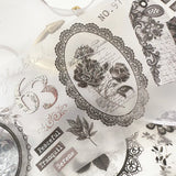 Journal Pages "Dark Romance" Silver Foil PET Maskingtape