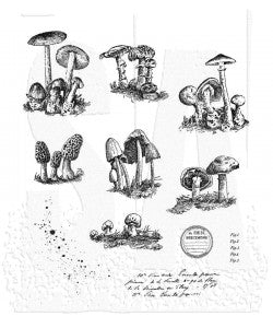 Tim Holtz Stampers Anonymous Cling Stamps "Tiny Toadstools"