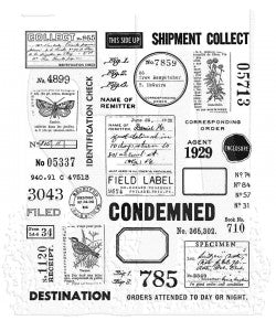 Tim Holtz Stampers Anonymous Cling Stamps "Field Notes"